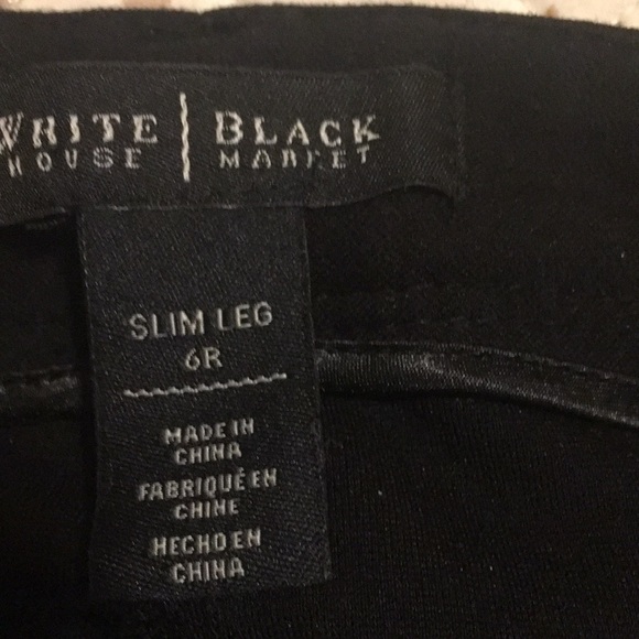 White House Black Market Ponte Pants. Like new. Black Sz 6 - Picture 3 of 3